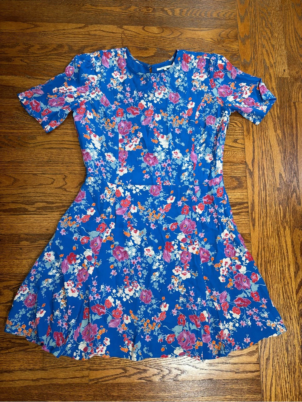 Tularosa Royal Blue Floral Short Sleeve Dress - NWT